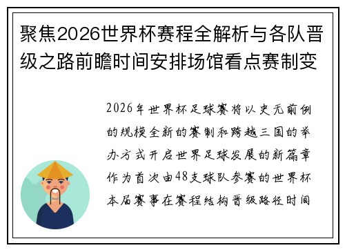 聚焦2026世界杯赛程全解析与各队晋级之路前瞻时间安排场馆看点赛制变化 聚焦2026世界杯赛程全解析与各队晋级之路前瞻时间安排场馆看点赛制变化